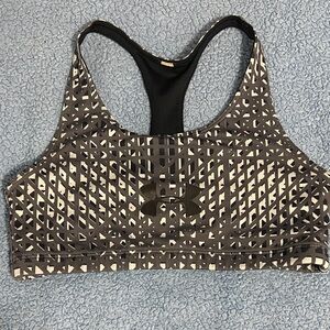 Under Armour Black and White Patterned Sports Bra